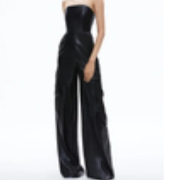 ALICE + OLIVIA Vegan Cargo Jumpsuit - Picture 8 of 9